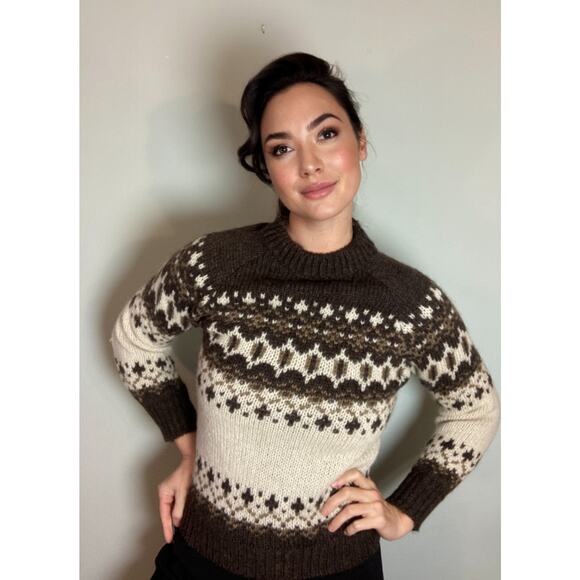 Runox Scandanavian Wool Sweater Denmark Nordic Scandi Handmade Sz S ~ So Hygge! - Picture 1 of 5